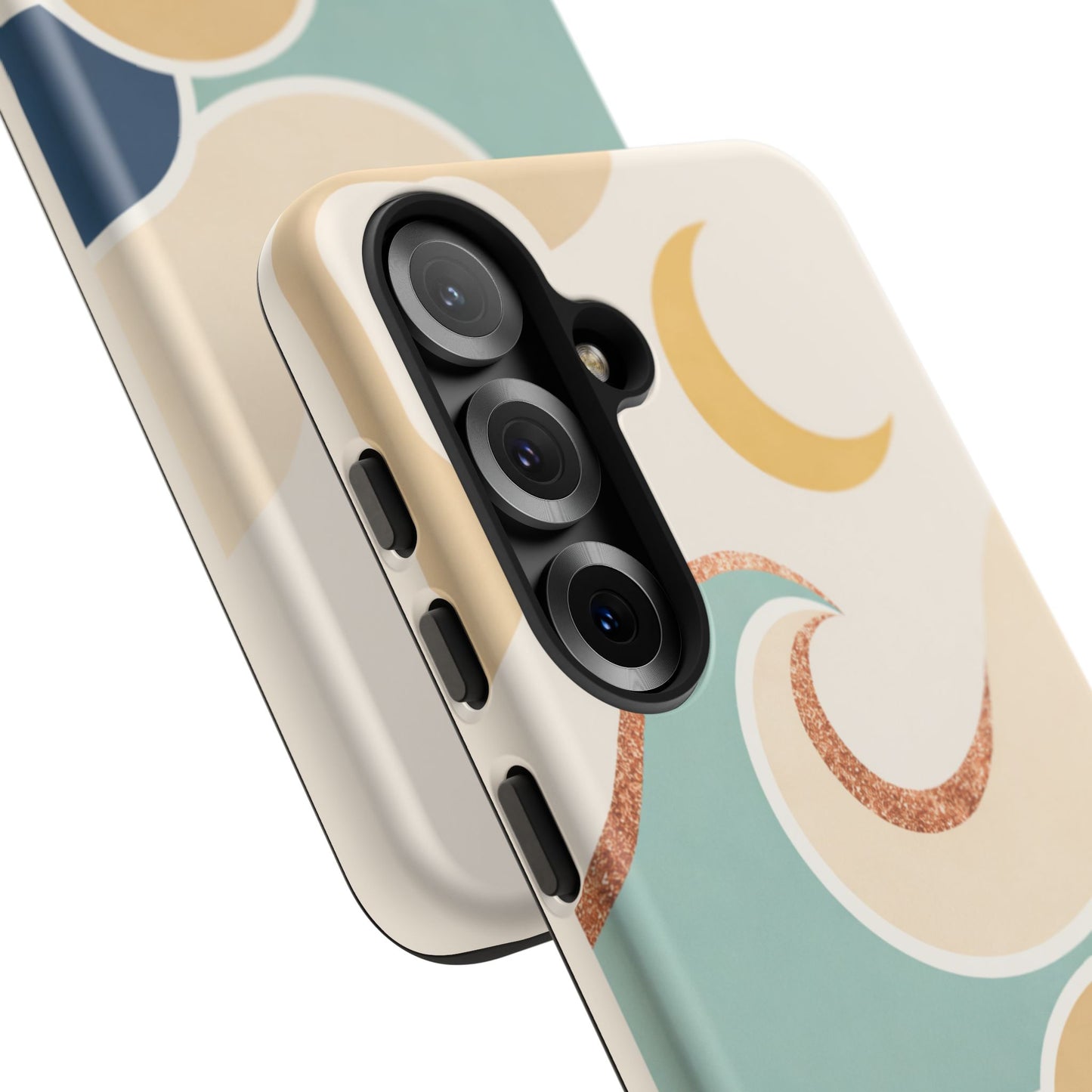 Sea Breeze Tough Phone Case — Retro Waves & Shells Design