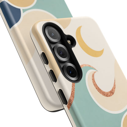 Sea Breeze Tough Phone Case — Retro Waves & Shells Design