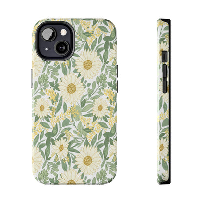 Daisy Meadow Tough Phone Case — Floral Protective Phone Cover