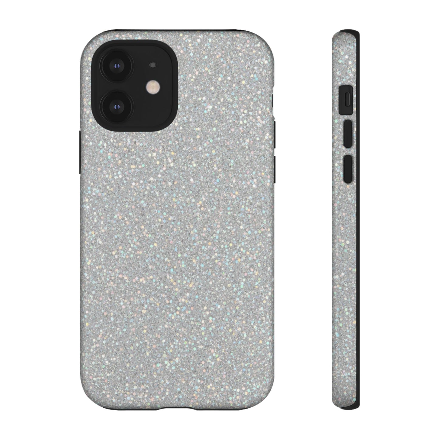 Glitter Silver Tough Phone Case — Sparkling Protective Phone Case