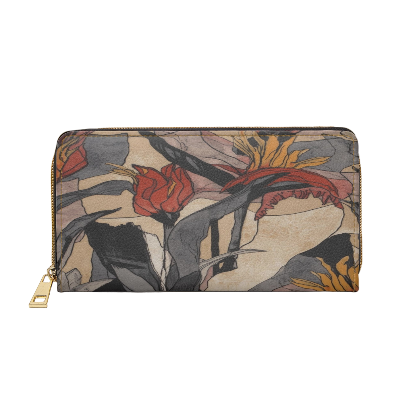 Women's Slate Botanical Wallet - Vegan Floral Wallet