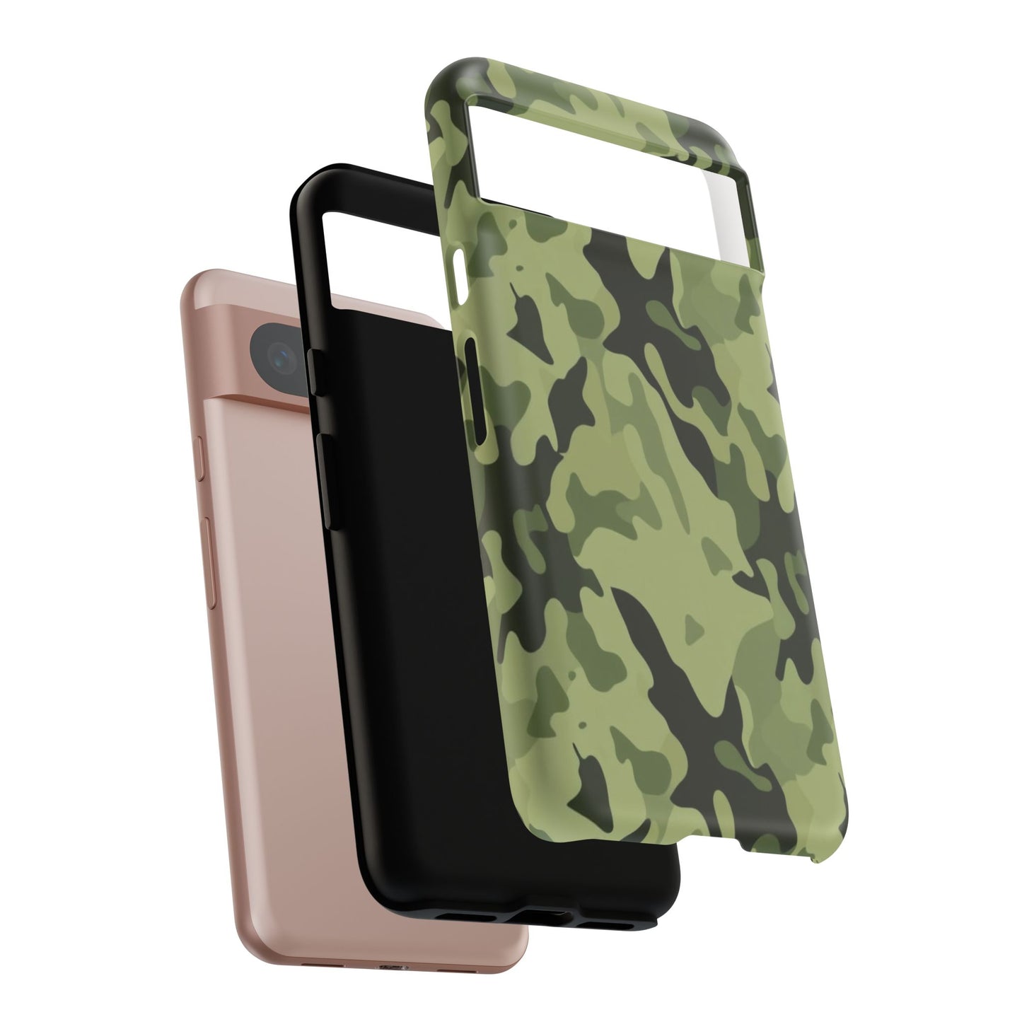 Camo Tough Phone Case — Military Green Protective iPhone Cover