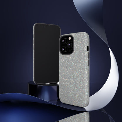 Glitter Silver Tough Phone Case — Sparkling Protective Phone Case