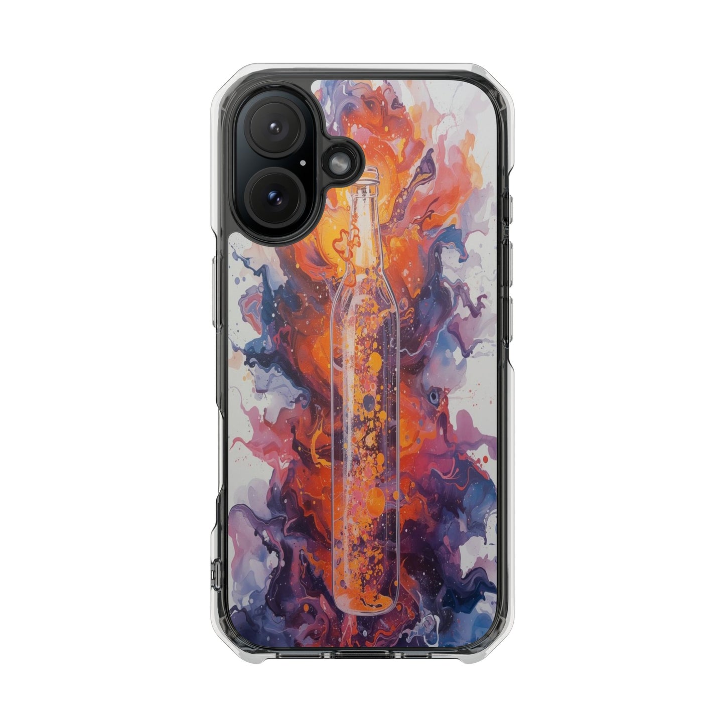Clear Magnetic Impact Phone Case — Vibrant Abstract Swirl Design