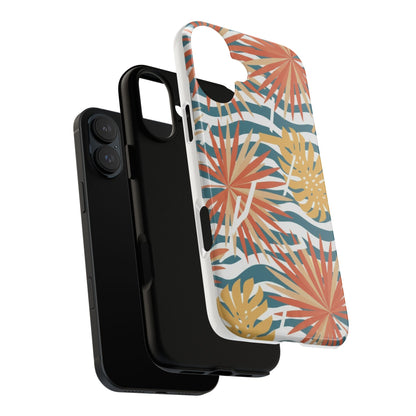Tropical Palm Tough Phone Case – Retro Wave Floral Protective Cover