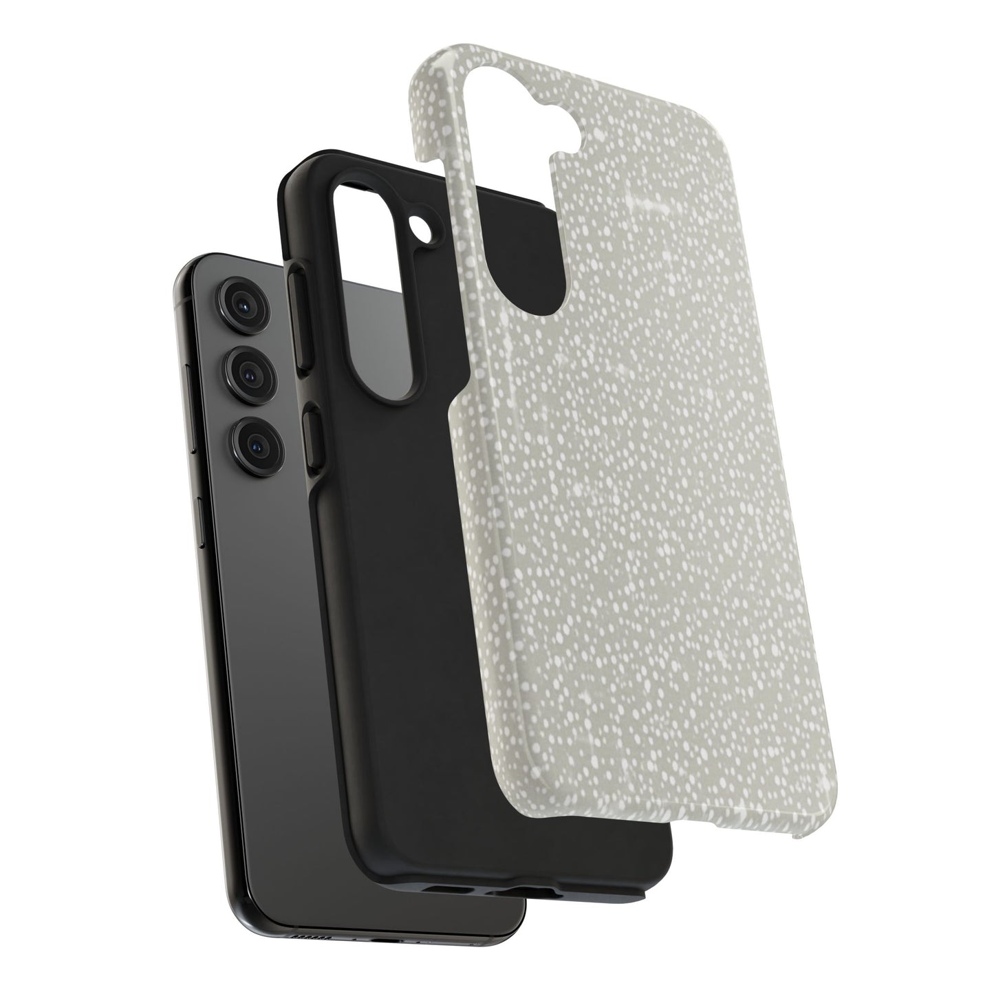 Speckled Gray Tough Phone Case — Protective Shockproof iPhone Cover