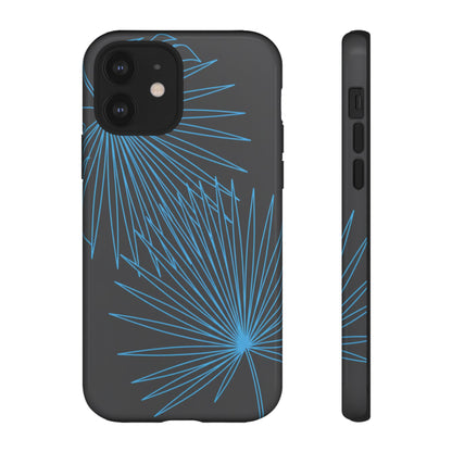 Blue Dandelion Burst Tough Phone Case — Protective Floral iPhone Cover