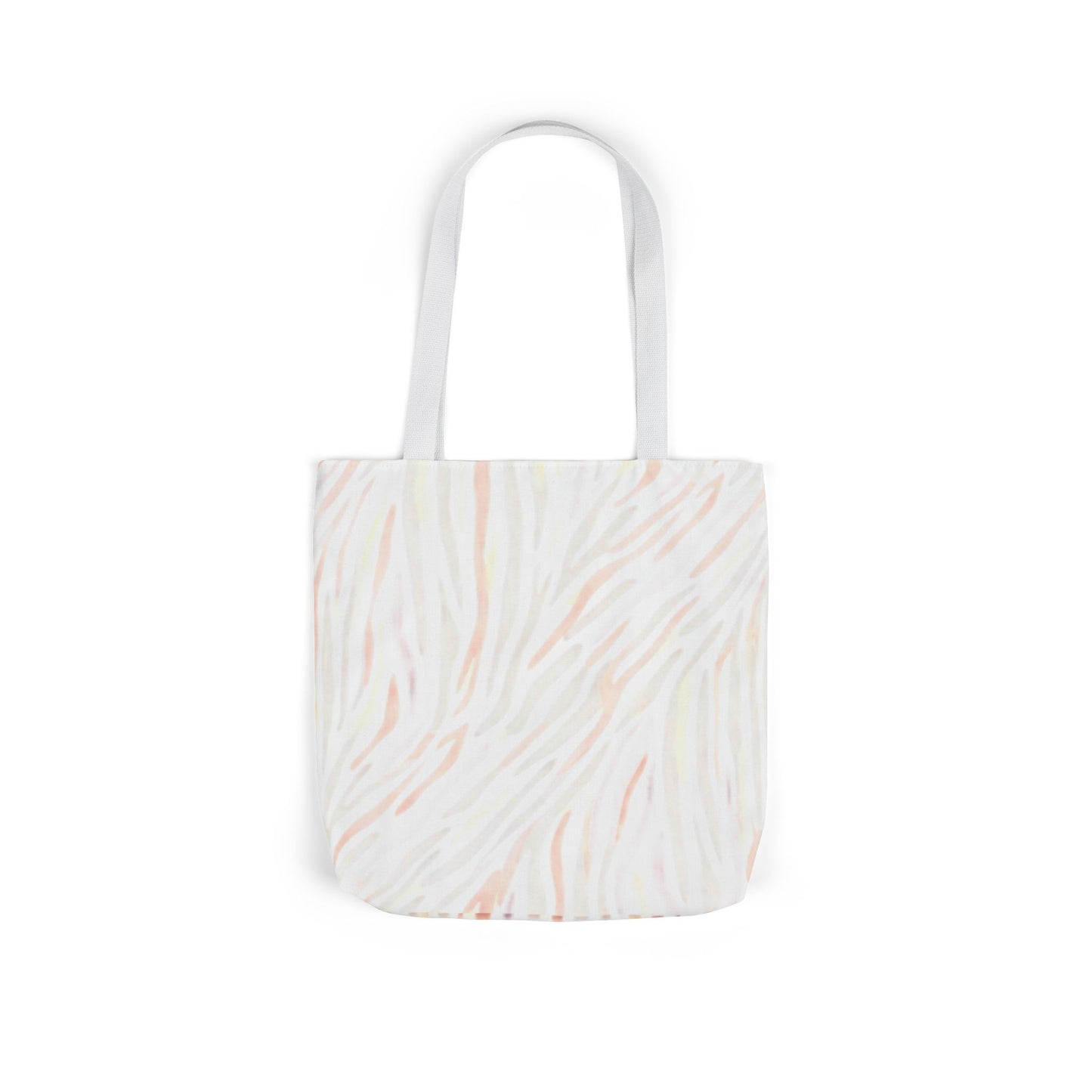 Pastel Zebra Canvas Tote Bag — Lightweight Animal Print Shoulder Tote