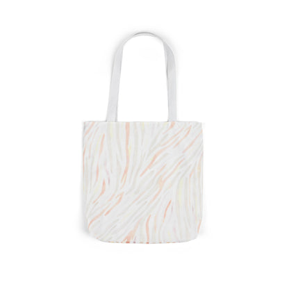 Pastel Zebra Canvas Tote Bag — Lightweight Animal Print Shoulder Tote