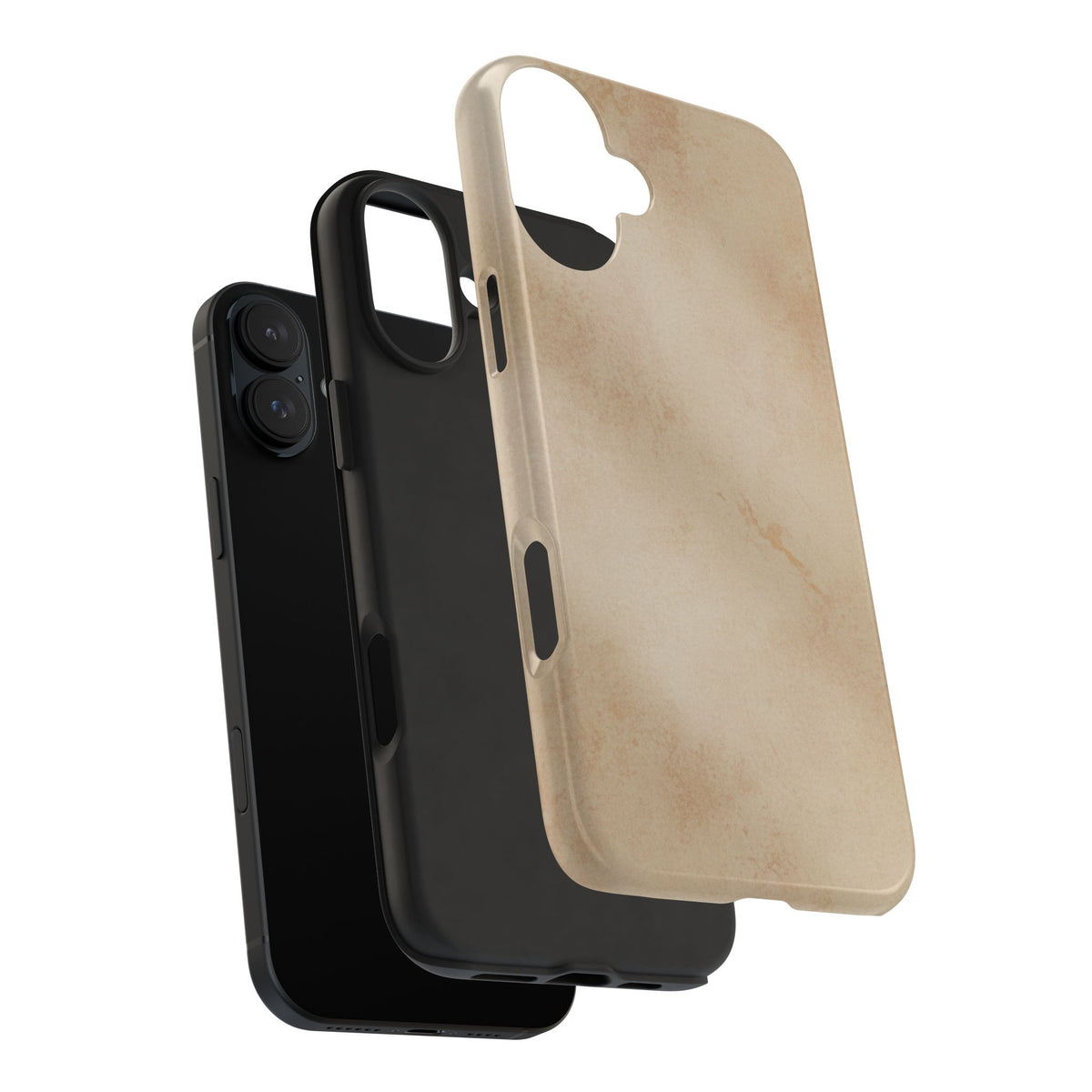 Tough Phone Case — Vintage Beige Marble Protective Phone Cover