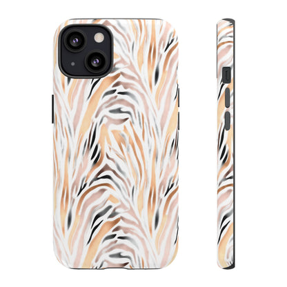 Tough Case — Neutral Watercolor Tiger Stripe Phone Case