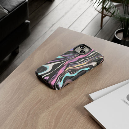 Abstract Marble Tough Phone Case — Pastel Swirl Protective Cover