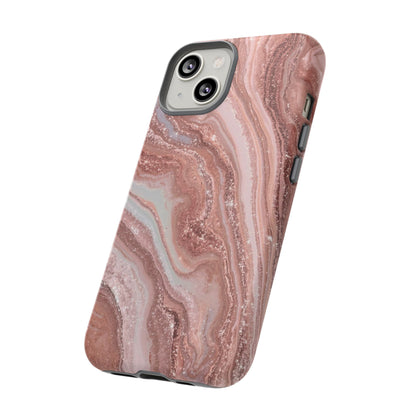 Rose Gold Marble Tough Phone Case