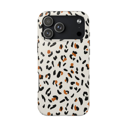 Leopard Print Tough Phone Case — Stylish Protective iPhone Cover