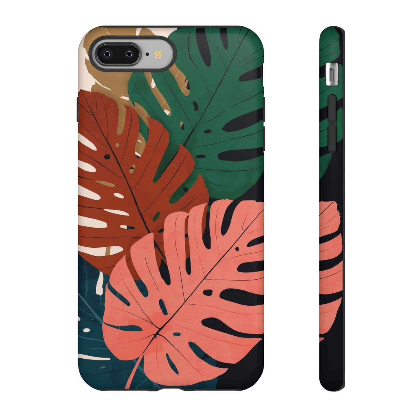 Tropical Monstera Phone Case — Colorful Leaf Protective Tough Case