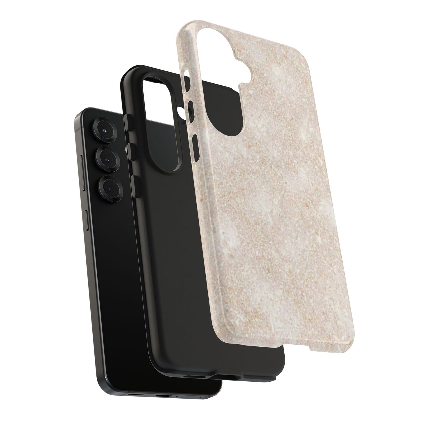 Marble Texture Tough Phone Case — Sandstone Protective Phone Cover