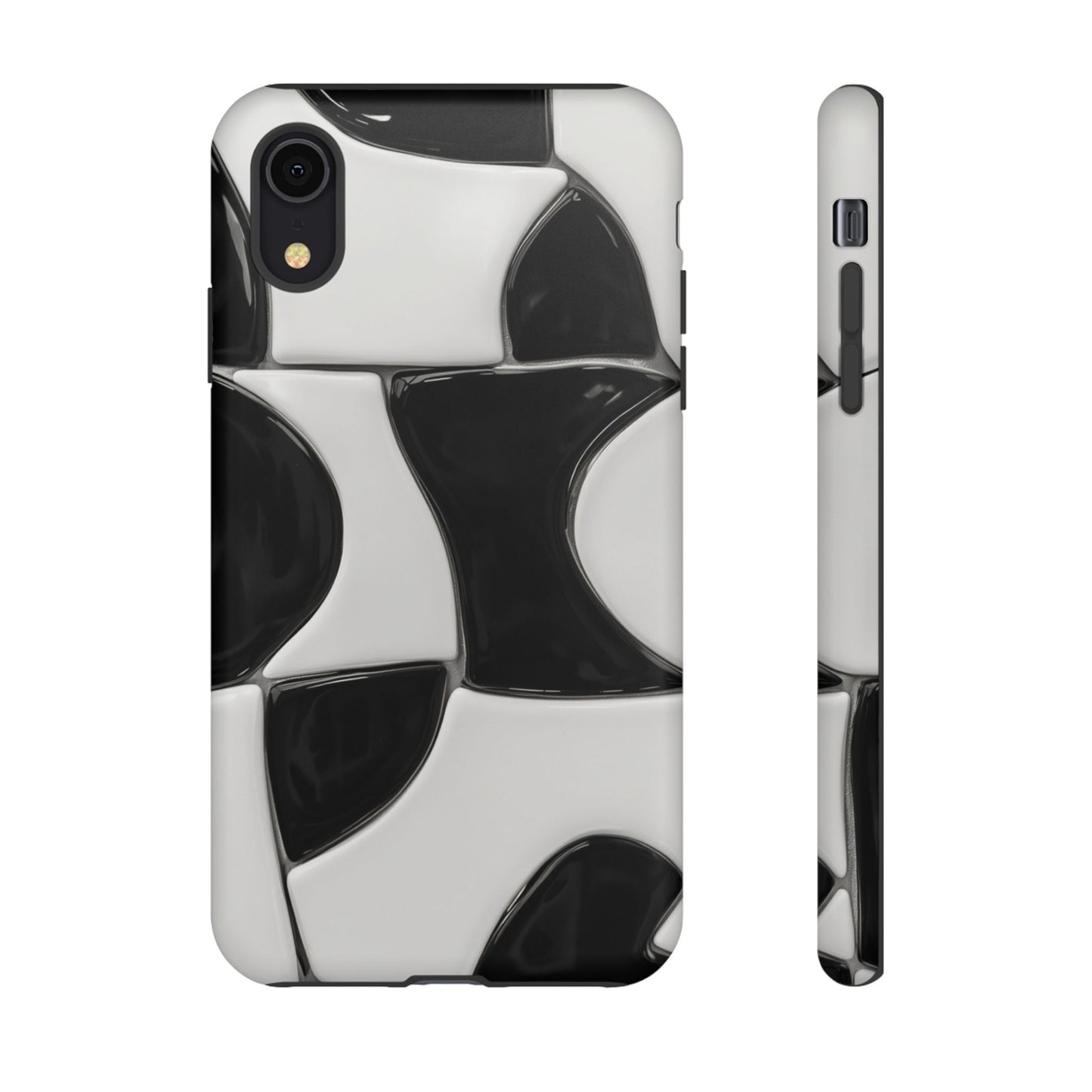 Black & White Abstract Pattern Tough Phone Case
