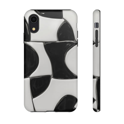 Black & White Abstract Pattern Tough Phone Case