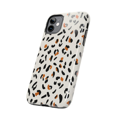 Leopard Print Tough Phone Case — Stylish Protective iPhone Cover