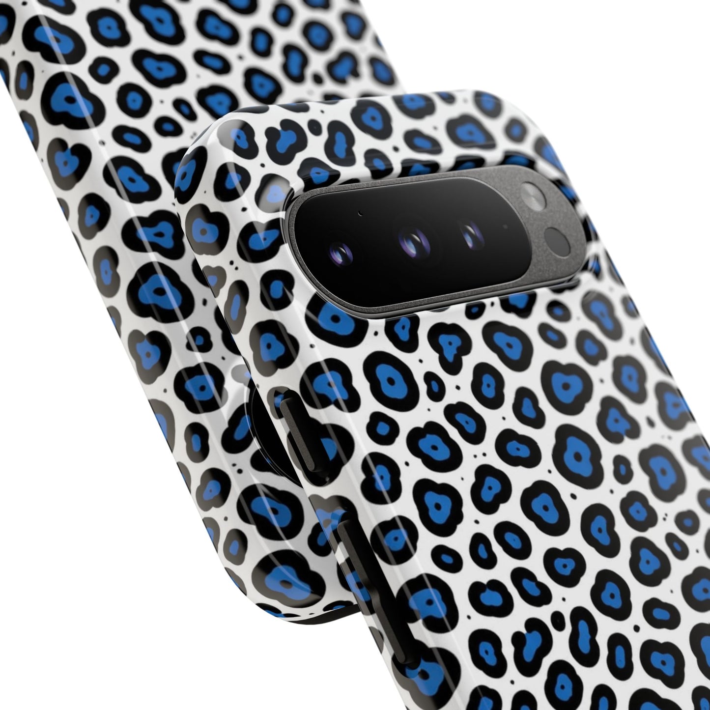 Blue Leopard Print Phone Case – Tough Protective Cover