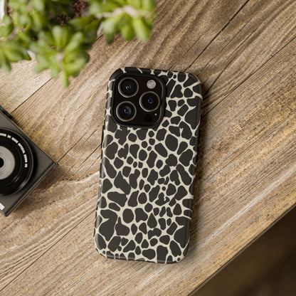 Black and White Cowhide Phone Case — Protective Tough Case