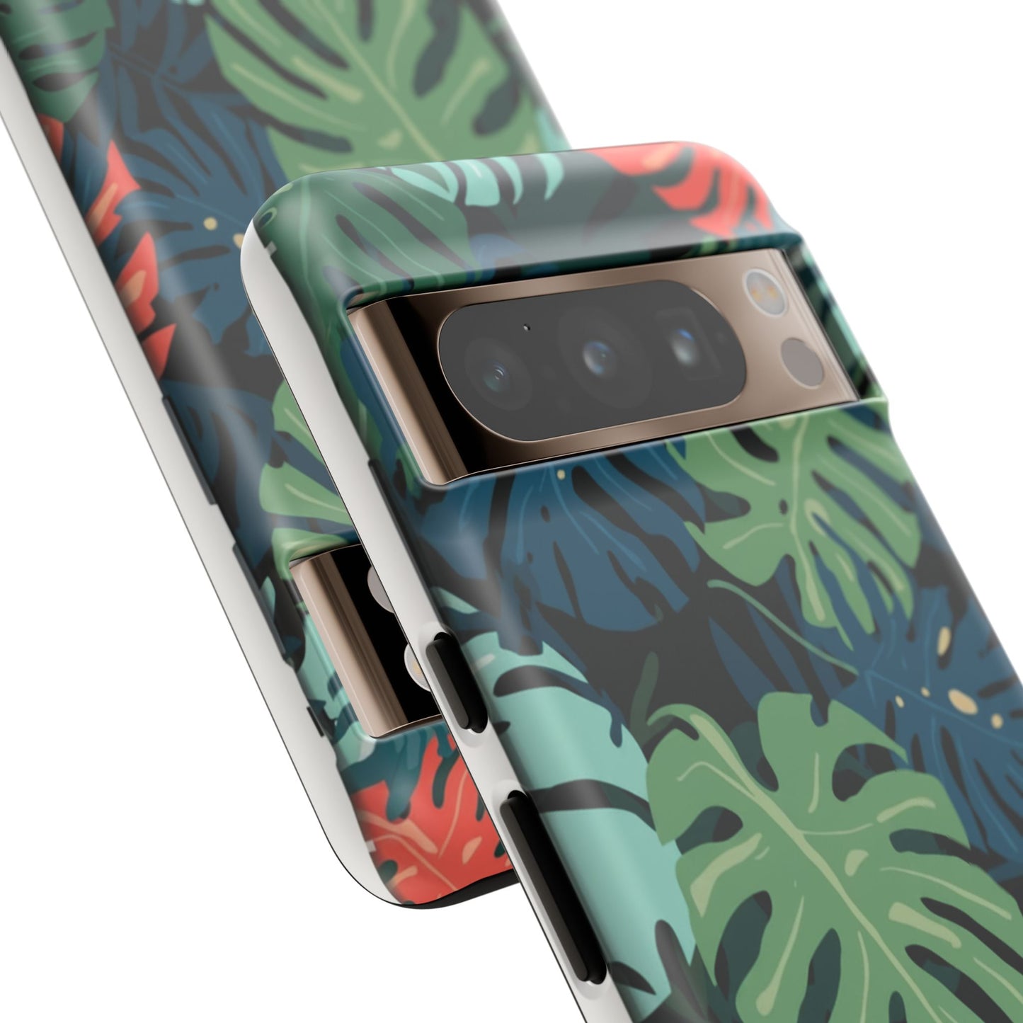 Tropical Monstera Phone Case — Colorful Leaf Protective Tough Case