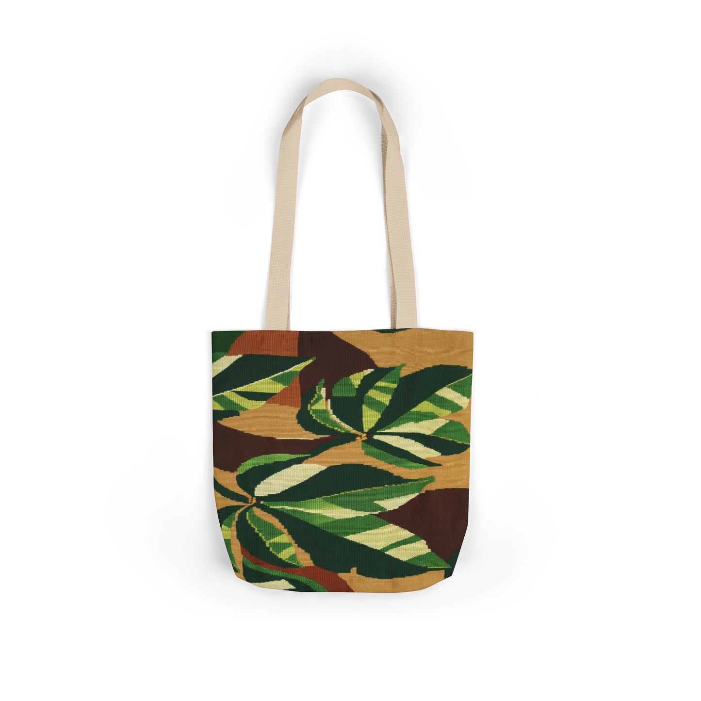 Tropical Camo Canvas Tote Bag – Green Leaf Print