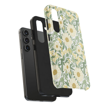 Daisy Meadow Tough Phone Case — Floral Protective Phone Cover