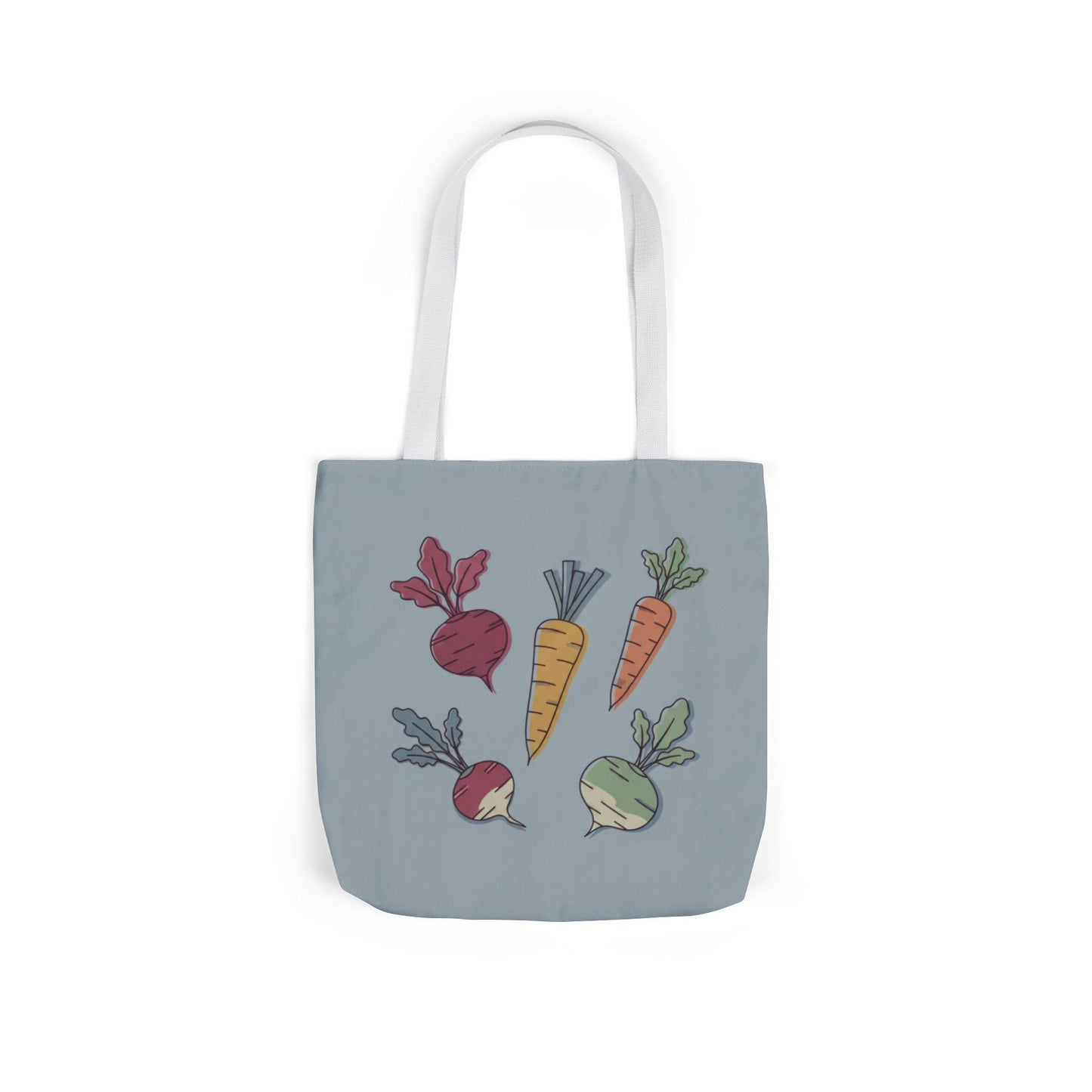 Vegetable Sketch Tote Bag — Carrot & Beetroot Canvas Grocery Tote