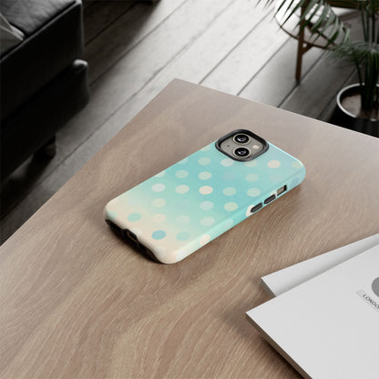 Abstract Palm Tough Phone Case — Minimal Coastal Blue Protective Cover