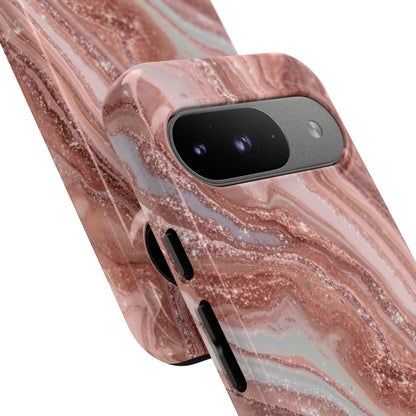 Rose Gold Marble Tough Phone Case