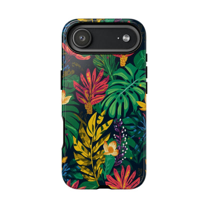 Tropical Floral Phone Case — Vibrant Jungle Leaf Protective Cover