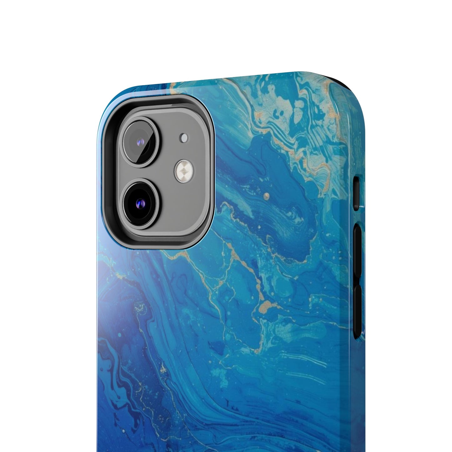 Blue Ocean Pebble Tough Phone Case — Protective Artistic Marble Design