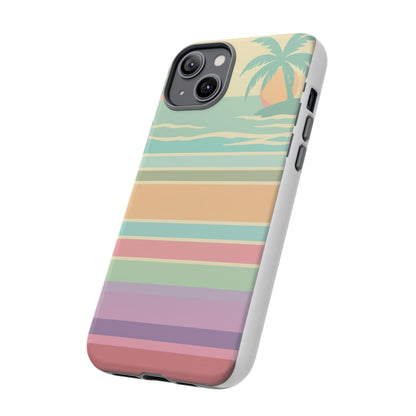 Tough Case — Retro Pastel Sunset Palm Tree Phone Case