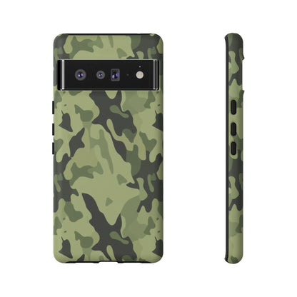 Camo Tough Phone Case — Military Green Protective iPhone Cover