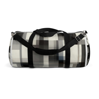 Monochrome Pixel Pattern Duffel Bag — Modern Travel Gym Bag