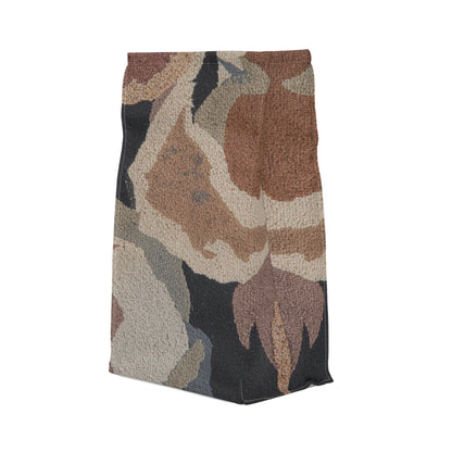 Botanical Abstract Polyester Lunch Bag, Eco-Friendly, Beach Day Essentials, Picnic, Back to School, Vibrant Summer Vibe