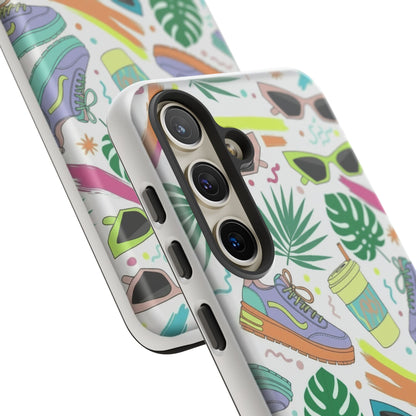 Tough Cases — Colorful Retro Sneakers & Sunglasses Phone Case