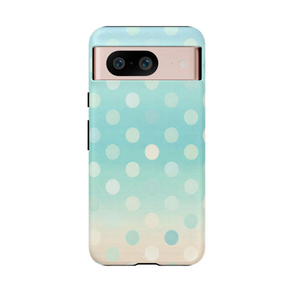 Abstract Palm Tough Phone Case — Minimal Coastal Blue Protective Cover