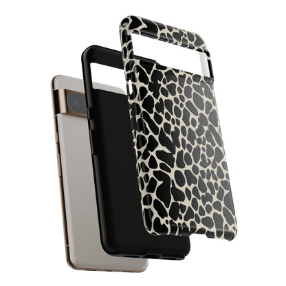 Black and White Cowhide Phone Case — Protective Tough Case