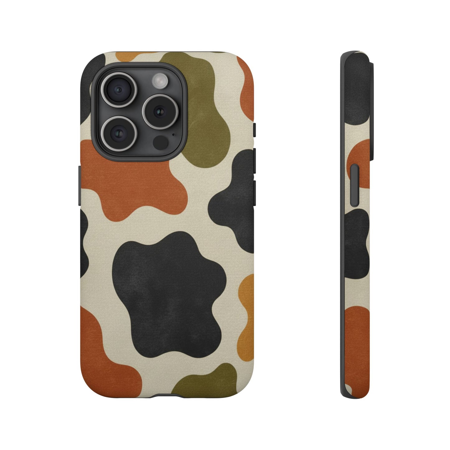 Retro Abstract Camouflage Phone Case — Earth Tone Tough Case