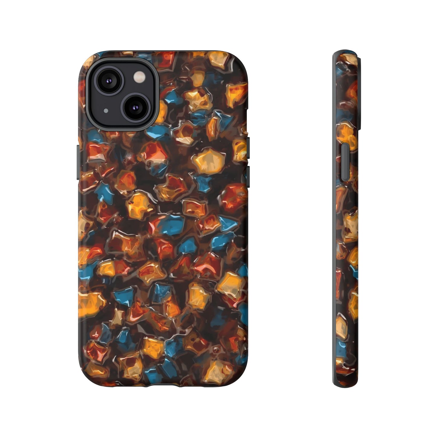 Phone Case - Amber Tortoiseshell Mosaic Protective Cover