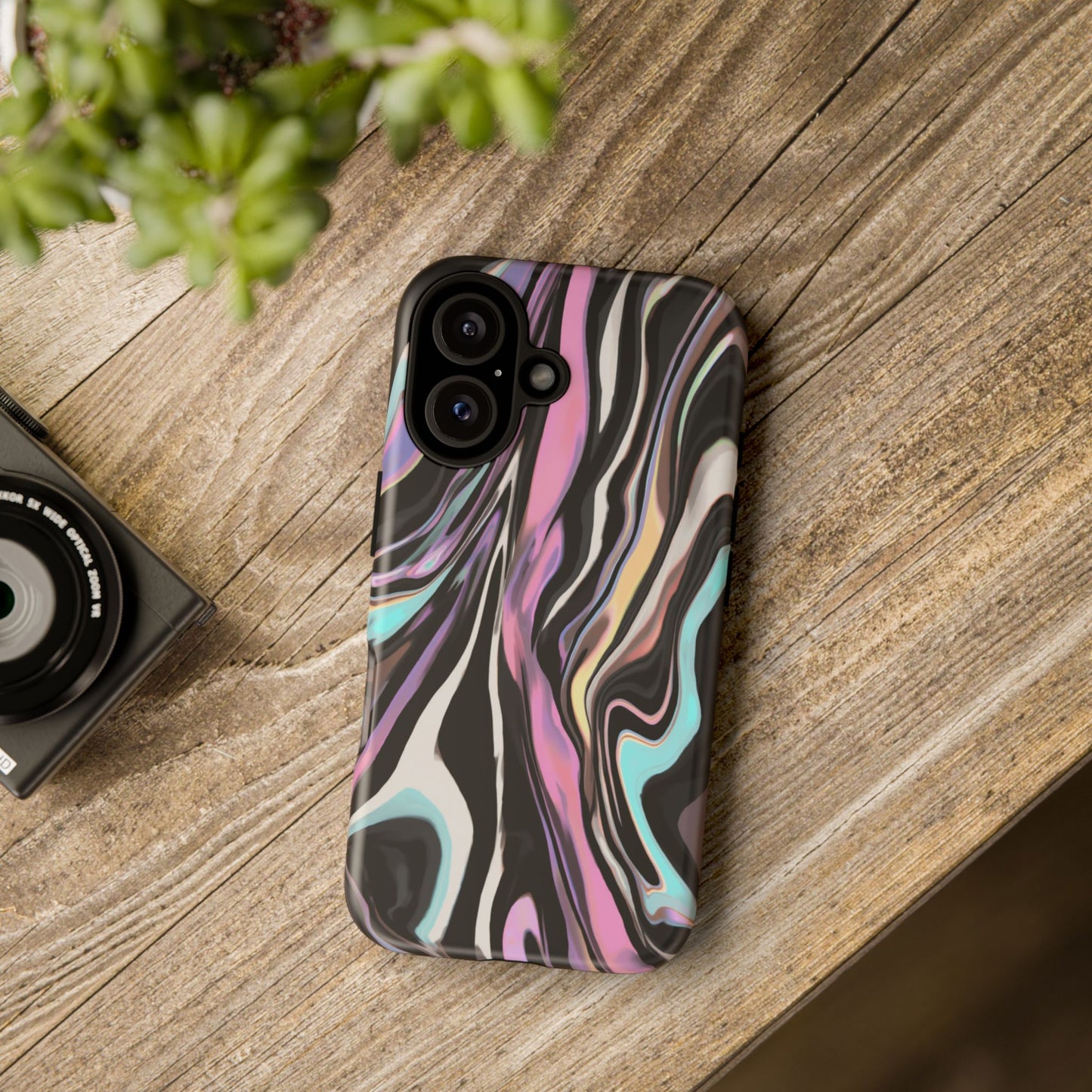 Abstract Marble Tough Phone Case — Pastel Swirl Protective Cover