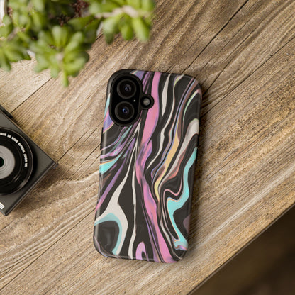 Abstract Marble Tough Phone Case — Pastel Swirl Protective Cover