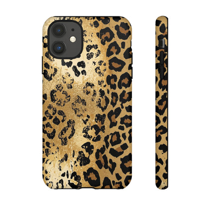 Leopard Print Tough Phone Case — Durable Protective iPhone Cover