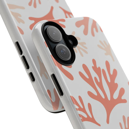 Coral Reef Pattern Tough Phone Case — Pink Beachy Protective Cover