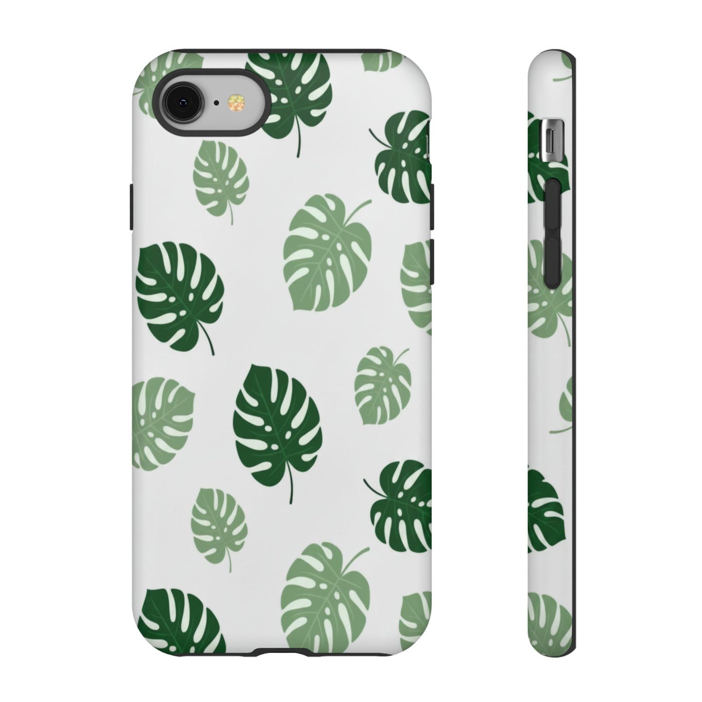 Monstera Leaf Phone Case — Tropical Green Pattern Tough Case