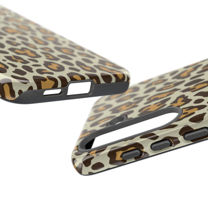 Leopard Print Tough Phone Case — Durable Protective Animal Print Case