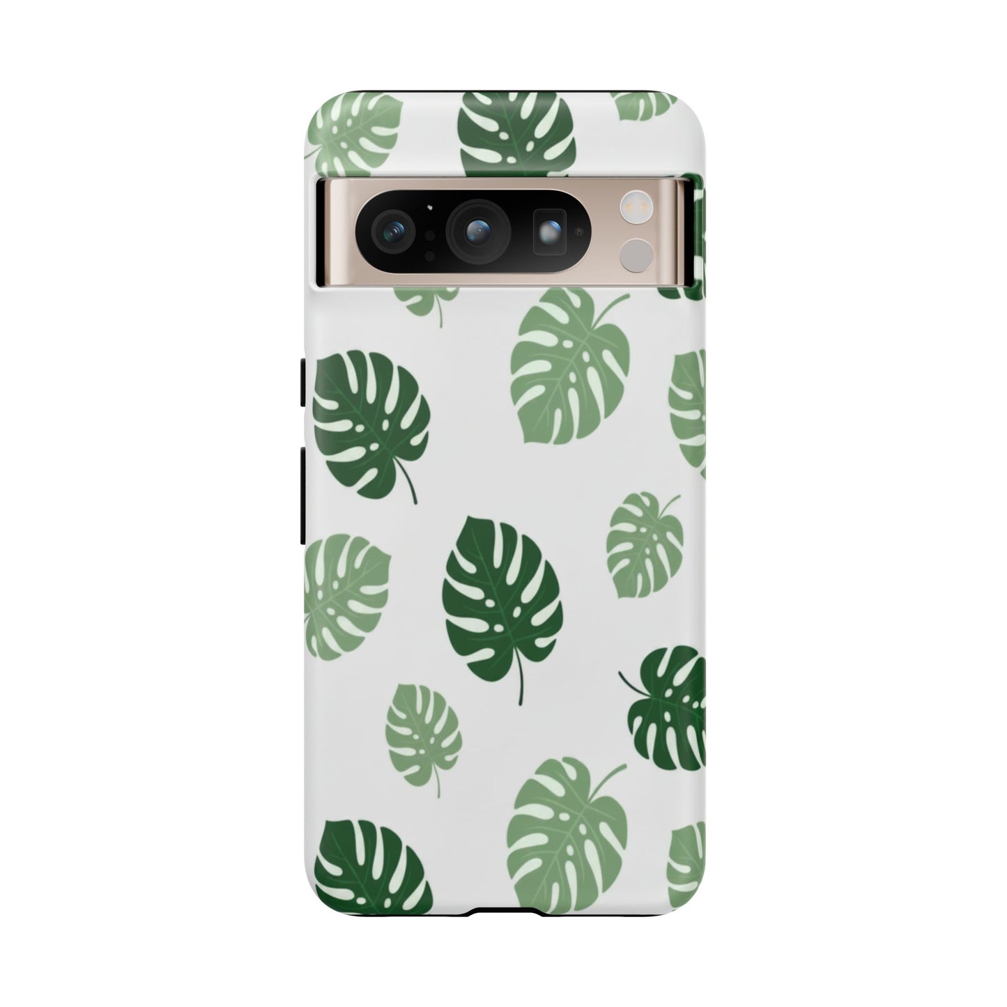 Monstera Leaf Phone Case — Tropical Green Pattern Tough Case