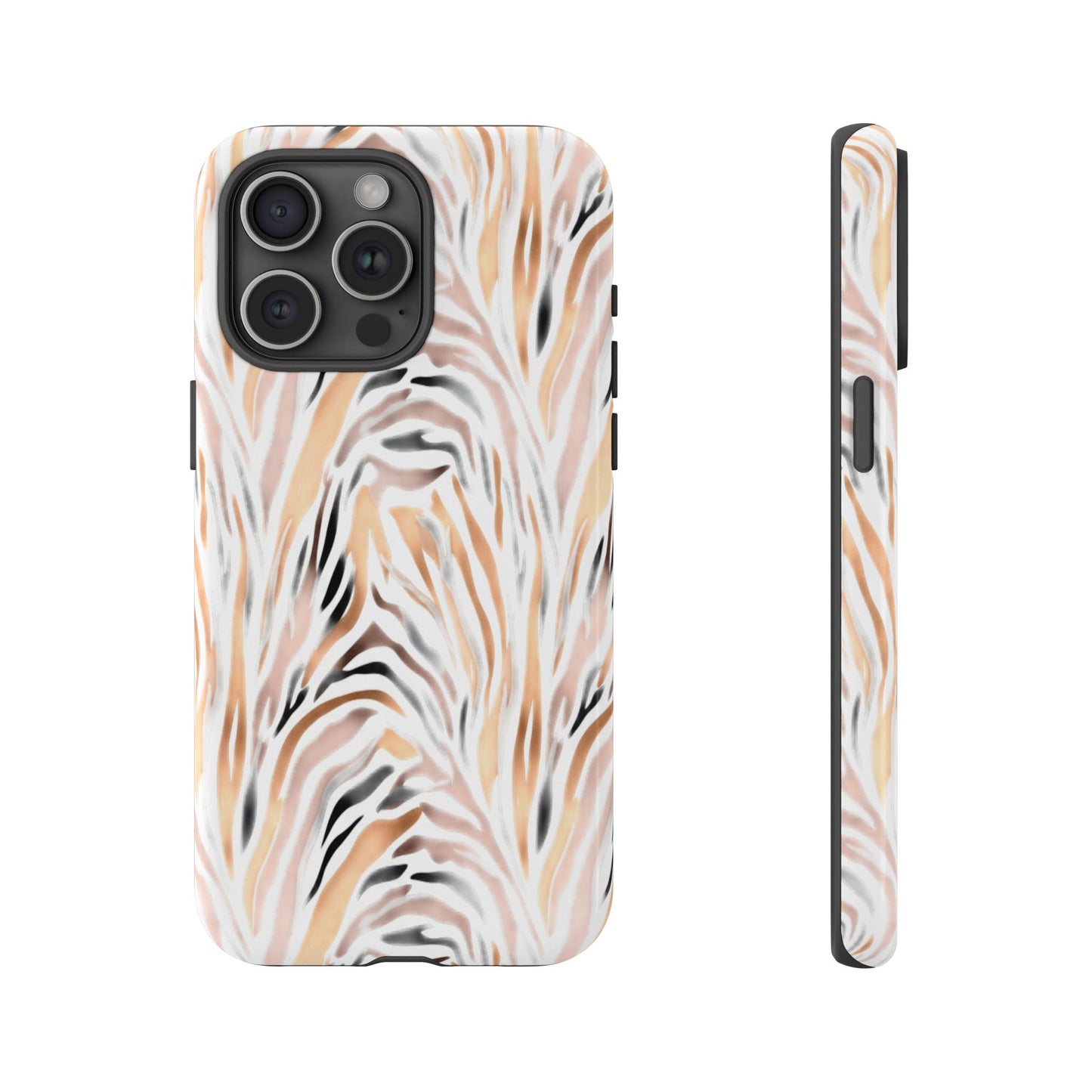 Tough Case — Neutral Watercolor Tiger Stripe Phone Case